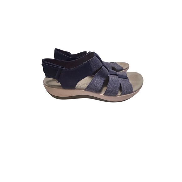 Clarks Womens Navy Blue Strappy Sandals Size 8 - Picture 3 of 8